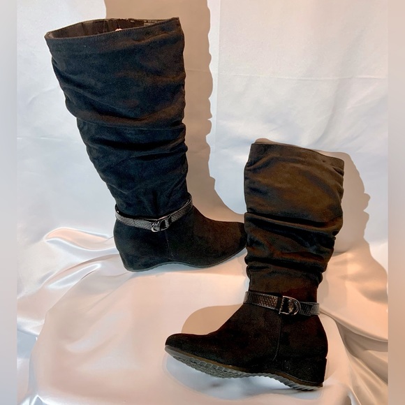 Dept 222 Shoes - Dept 222 “Angelina” 8M Black wedge boots